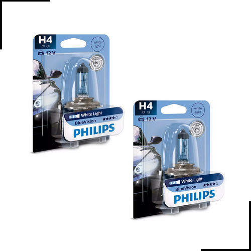 Lâmpadas Farol Volkswagen Santana Philips H4 Bluevision