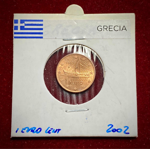 Moneda 1 Centimo De Euro Grecia 2002 Km 181