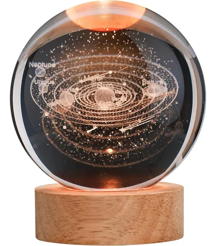 comprar Esfera De Cristal 3d Lampara Led Usb Luz De Noche Grabada