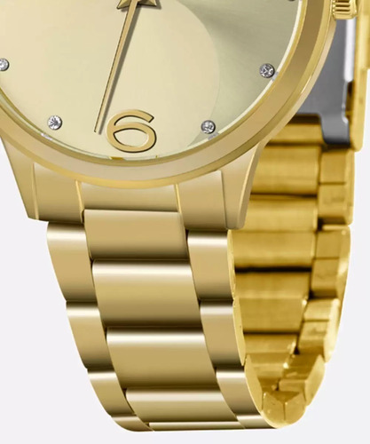 Relógio Lince Feminino Lrgh107l Kw40 Dourado