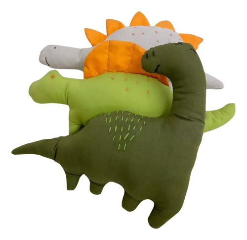 Peluches Dinosaurios Verdes Set X 3