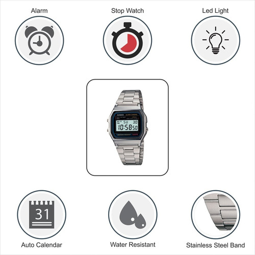Reloj Casio A-158 Wa Vintage Agente Oficial Casio Centro
