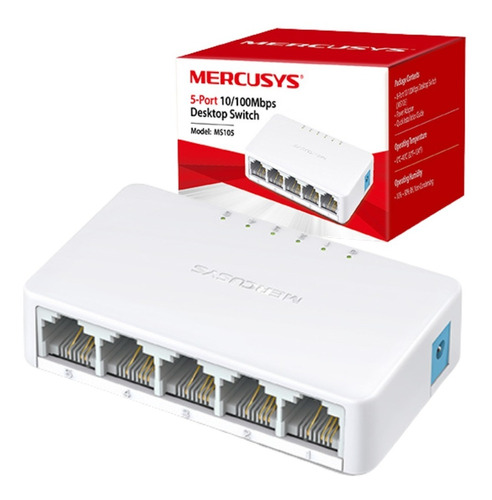 Switch 5 Puertos Mercusys Suiche Rj45 Ms105 By Tp-link