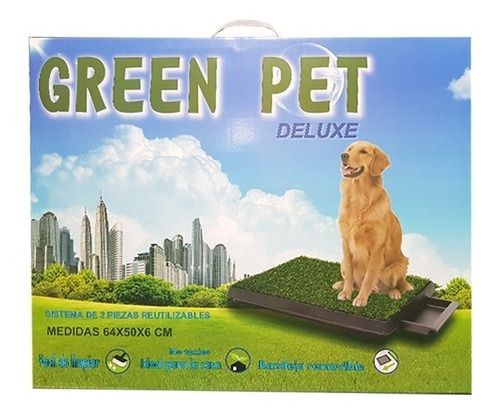 Alfombra Bandeja Sanitaria Lavable Green Pet Deluxe 64x50cm 