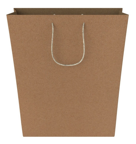 Imagen 1 de 1 de Bolsa Papel Madera Kraft 22x8x22 Regalo Con Manija X50 C