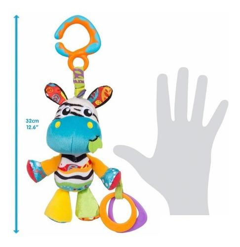 Imagen 7 de 7 de Peluche Colgante Mordillo Bebe Playgro Zoe Zebra Munchimal