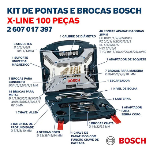 Broca Bosch X-Line100 escareador
