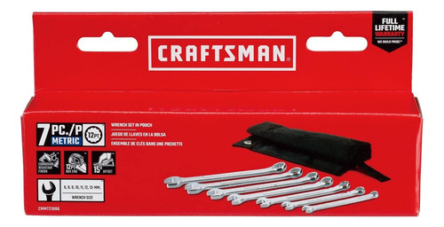 Llaves Combinadas Métricas En Pulgadas 7 Piezas Craftsman (Reacondicionado)