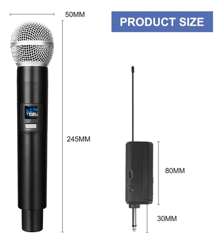 Nuevo Micrófono Dinámico Vhf Inalámbrico De Doble Mano Karao