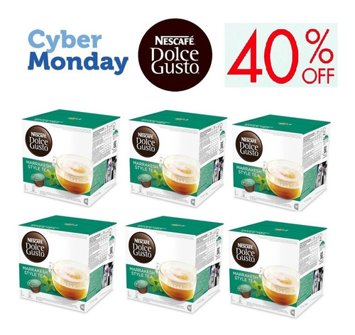 Capsulas Nescafe Dolce Gusto X6 Caj Marrakesh Style Tea 40% 