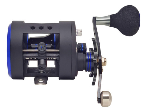 Reel Rotativo Caster Vortex 307 Manija Fuerza 7 Rulemanes Color Azul - Manija Izquierda