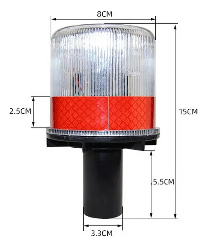 Y Baliza Destellante Solar Led Rojo