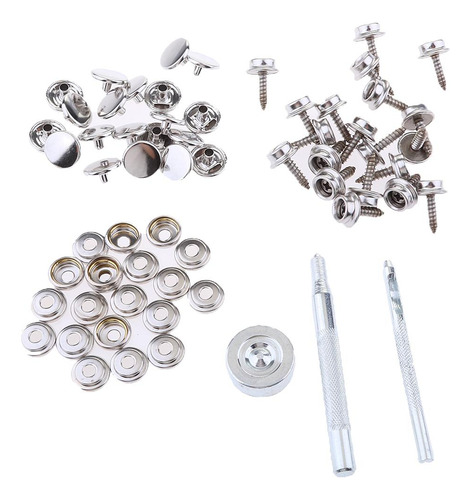 Kit De Fixação De Parafuso Com Botão De Pressão 2 Peças