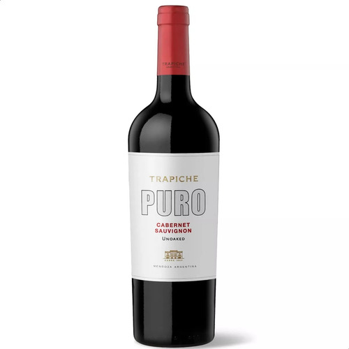 Vino tinto Cabernet sauvignon Trapiche Puro 750 ml pack x 6 u