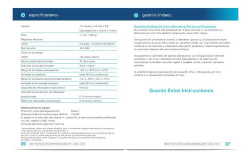 Imagen 4 de 4 de Nebulizador Elite Drive Pacifica Nebulizer/compressor