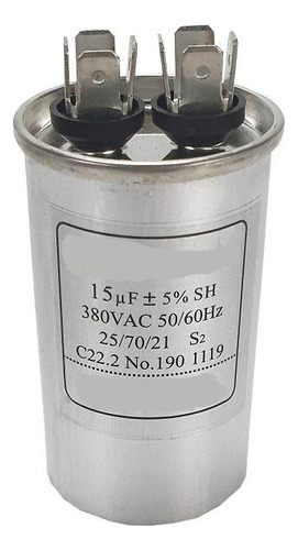 Capacitor 15f 5% 220 Lavadora Brastemp E Consul Bwb22a