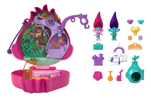 Polly Pocket & Dreamworks Trolls Juego Compacto Con Muñeca