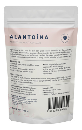 Alantoína Pura (uso Cosmético) 500 G