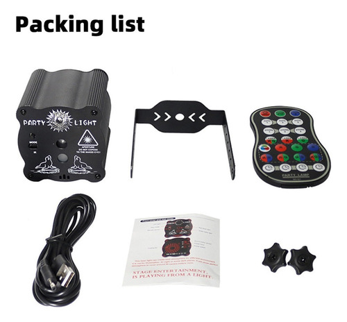 Party Dj Disco Light Usb Recargable Rgb Led Strobe Etapa