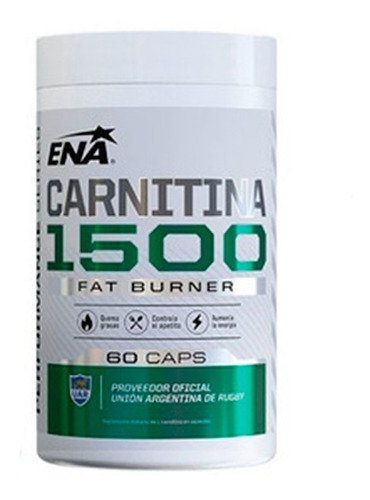 Carnitina 1500mg 60 Caps Ena Sport Quemador De Grasa