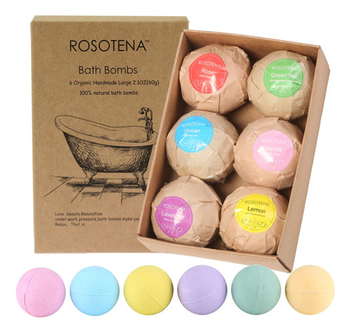 6 Bombas Efervescentes Para Baño. Aromas Naturales.spa