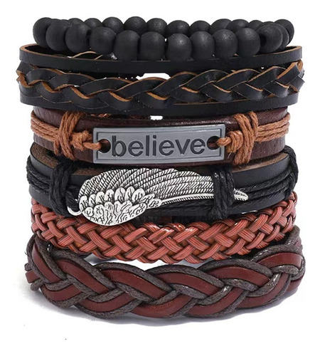 Pulsera Personalizada Juego De Seis Pulseras Multicapa