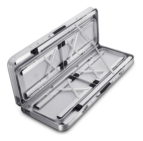 Imagen 3 de 4 de Mesa Spinit Camping Aluminio 90x67x70 Cm Con 2 Bancos Resite
