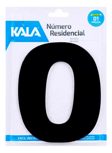 Número Residencial Preto N0 12,5cm - Kala