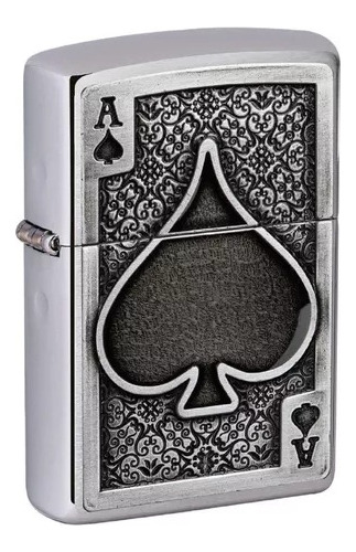 Encendedor Zippo Modelo 49637 Ace Of Spades+combo Oferta