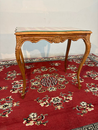 Antigua Mesa De Sala Renacimiento Tallada (Usado)