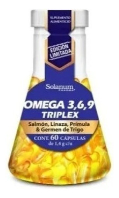 Solanum Omega 3,6,9 Triplex, Linaza, Rimula, 60caps - Sin sabor