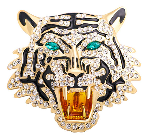 Broche Con Forma De Tigre En Forma De Gargantilla Con Diaman