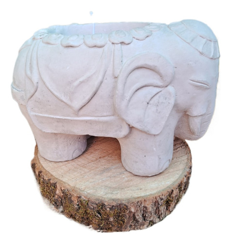 Elefante Decorativo Hogar Decoración Suerte Cemento Con Vela