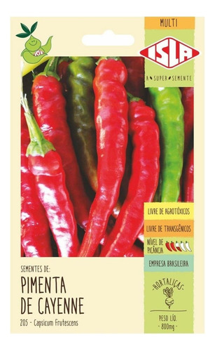 Sementes De Pimenta De Cayenne (caiena) 800mg Plantio - Isla