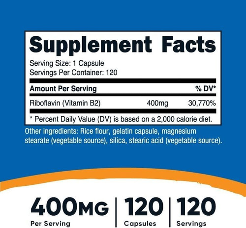 Vitamina B-12 Marca Nutricost, 400 Mg, 120 Comprimidos