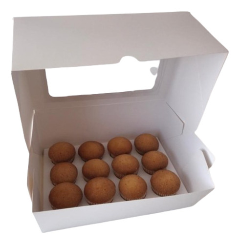 Caja Con Visor Para 12 Minicupcakes - Shot   *pack X10