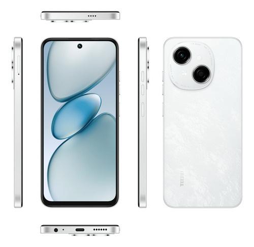 Celular Tecno Spark Go1 128/4gb Blanco + Accesorio De Regalo
