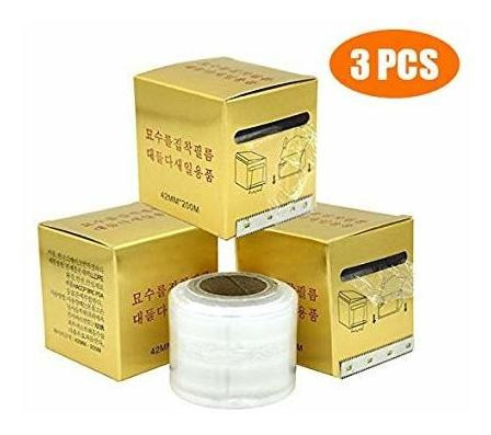 3 Pcs Desechables Tatuaje De La Ceja De Plástico Wrap Film C