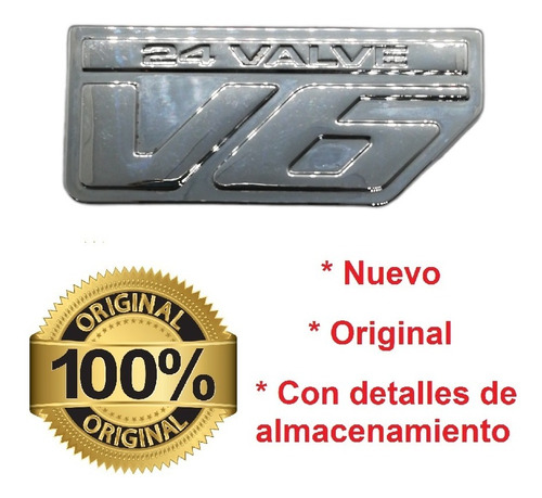 Emblema Isuzu 24 Valve V6 Original Nuevo Cromo 8970734080