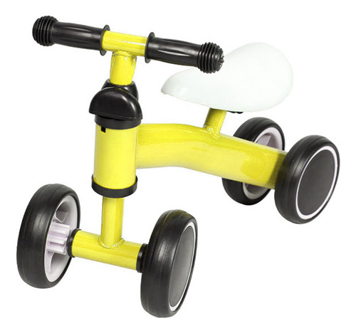 Buggy Bicicleta S/ Pedales Cuatriciclo Aprendizaje P/ Niños Color Amarillo