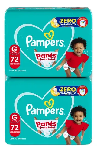 Fralda Pampers Pants Ajuste Total Tamanho G 144 Unidades