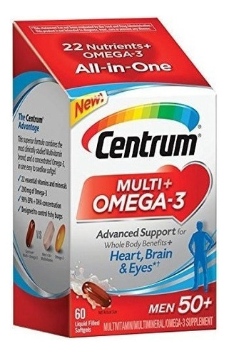 Centrum Multi + Omega-3 (60 Unidades, Suministro Para 2 Mese