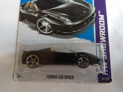 Hot Wheels X5528 Ferrari 458 Spider negro modelo coche 1:18 NUEVO en OVP 69378