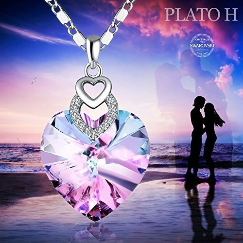 Plato H Cambiar Color Collar Corazon Collar Mujer Regalos Co