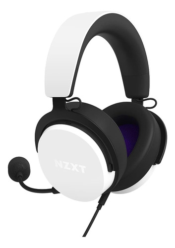 Diadema Gamer Nzxt Relay Wired 3.5mm Microfono Color Blanco