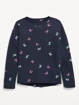 Comprar Playera Manga Larga Con Estampado Variado Old Navy De Niña