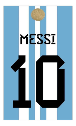 Cuadro Decorativo Camiseta Dorsal Leo Messi 