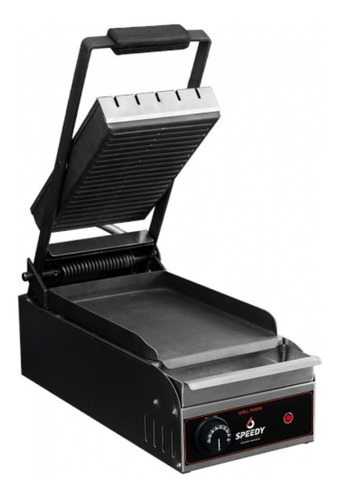 Grill Panini Tostadora Electrico Ind Speedy Grill 20x30 Color Negro