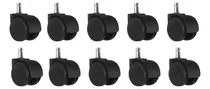 Comprar Ruedas Garruchas Para Silla Giratoria (10 Unidades) Ruedas Negro