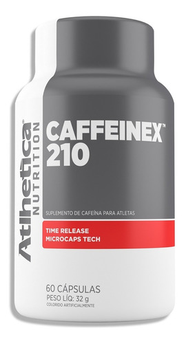 Caffeinex 210mg 60 Caps - Atlhetica Nutrition - Cafeína